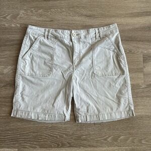 Lee Chino Shorts‎ Mid Rise Beige Khaki Tan Women's 16